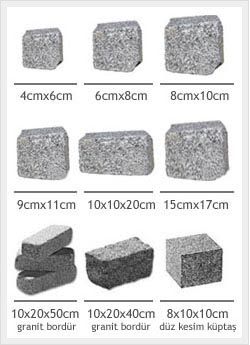 Granit küptaş çeşitleri